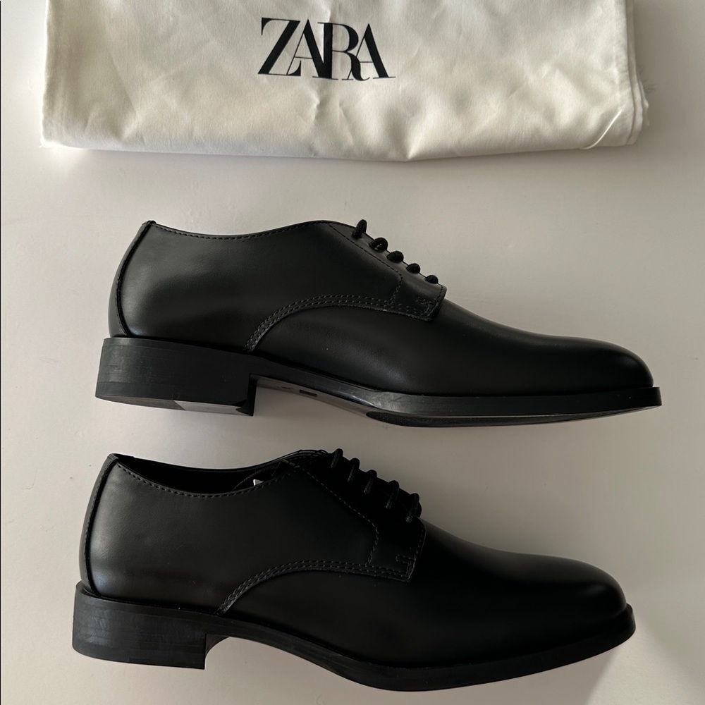 Zara Classic Black Men's Dress Elegant Shoes - Picture 5 of 17